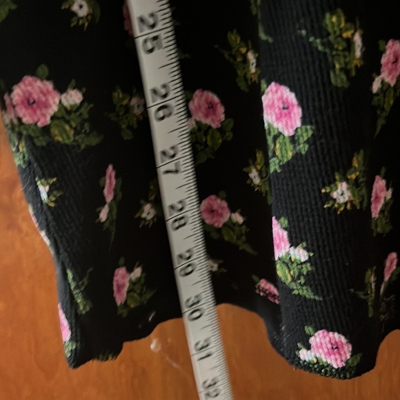 Victoria's Secret Black Top with Pink and Green Floral Design - Picture 7 of 7
